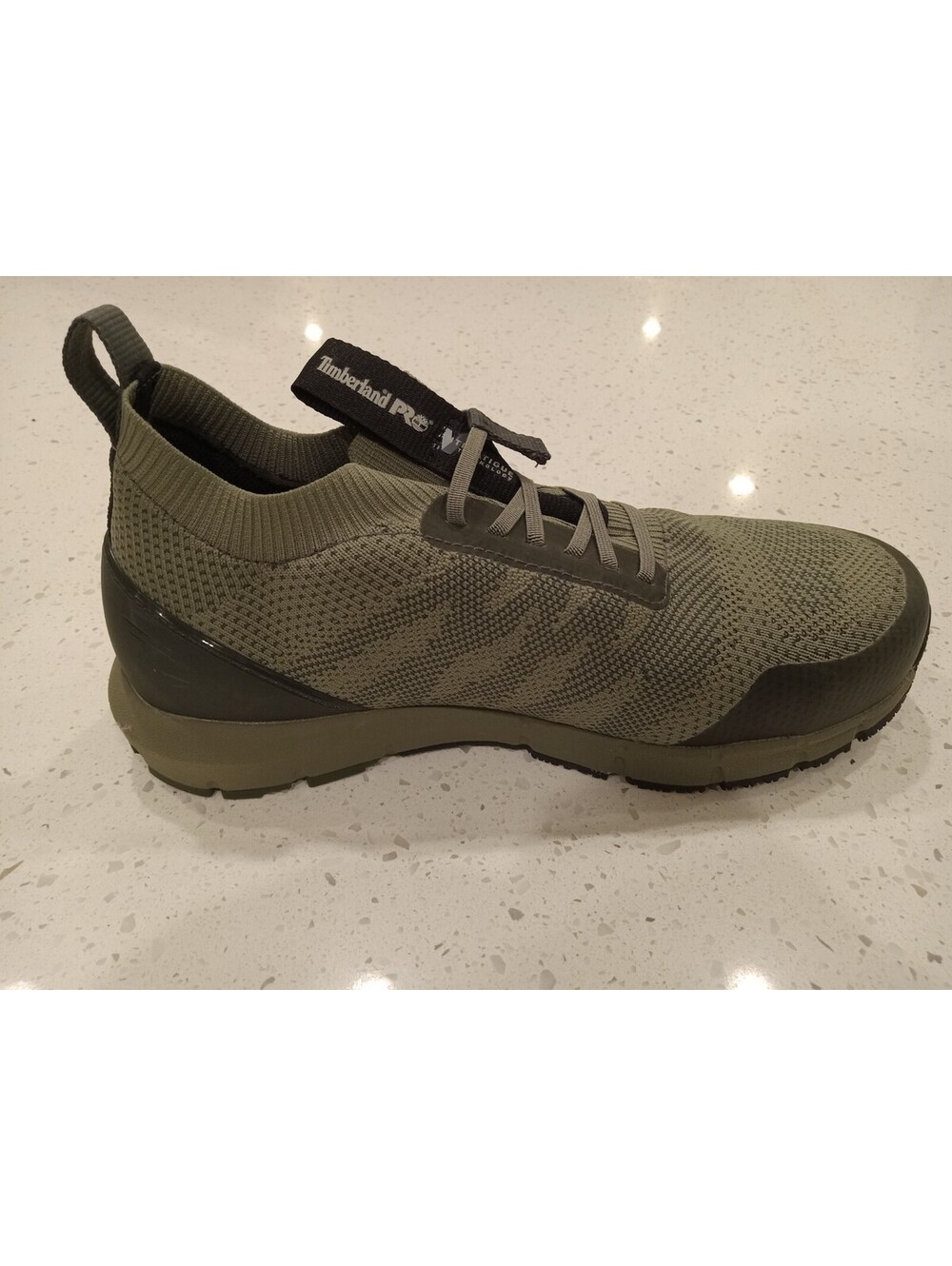 Timberland PRO Radius Knit Mens 7 W Olive Green Composite Safety Toe Shoes Wide - Picture 5 of 7